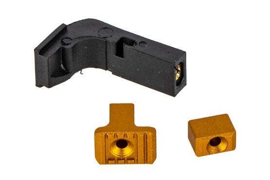 Strike Industries Modular Magazine Release for Gen1-3 Glock Handguns with Titan anodized finish.